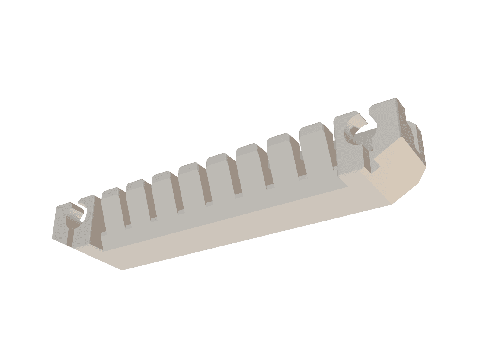 Render of the cradle from below