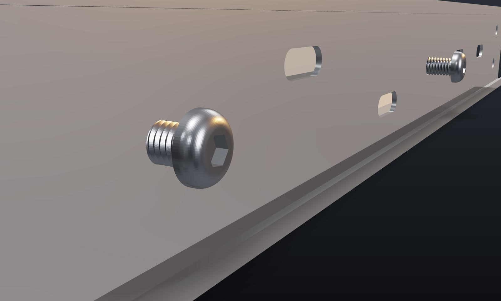 Bolt the cradles to the slides